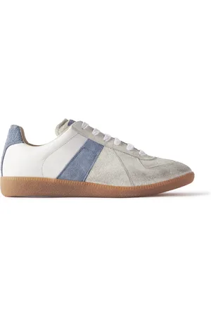Maison Margiela Replica Distressed Suede and Leather Sneakers
