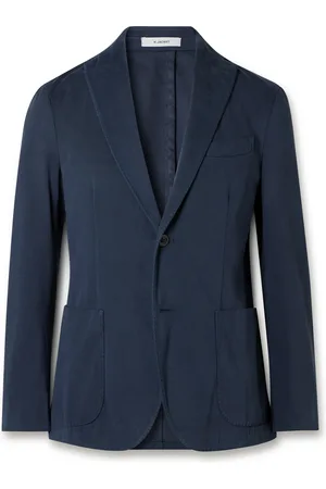 Boglioli Garment-Dyed Cotton-Blend Twill Suit Jacket