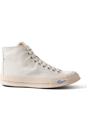 VISVIM Skagway Leather-Trimmed Canvas High-Top Sneakers