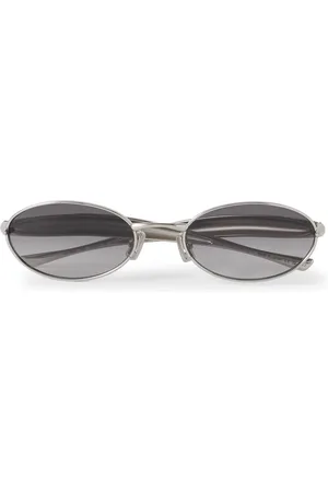 Bottega Veneta Sardine Oval-Frame -Tone Sunglasses