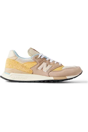New Balance MiUS 998 Leather, Mesh, Brushed-Suede and Rubber Sneakers