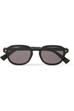 Bottega Veneta Round-Frame Recycled-Acetate Sunglasses