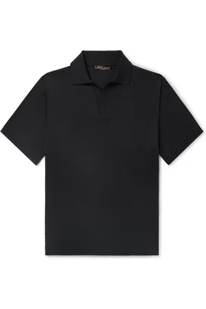Loro Piana Valpiana Silk and Cotton-Blend Polo Shirt