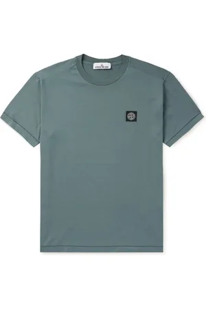 Stone Island Logo-Appliquéd Garment-Dyed Cotton-Jersey T-Shirt