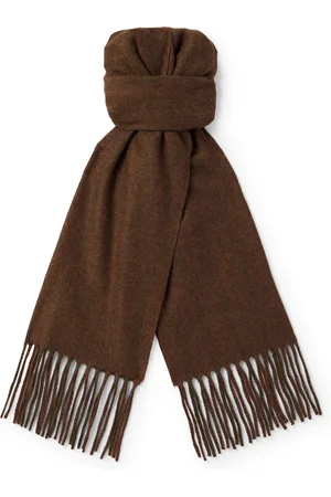 Loro Piana Striped Fringed Wool and Cashmere-Blend Twill Scarf