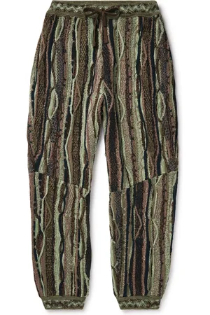 KAPITAL Gaudy Tapered Intarsia Bouclé Sweatpants