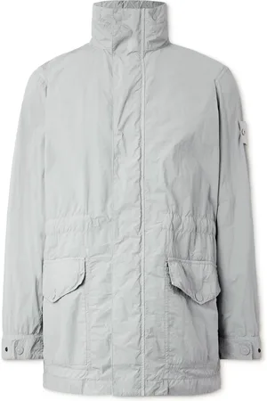 Stone Island Ghost Garment-Dyed Crinkled Nylon Tela Jacket