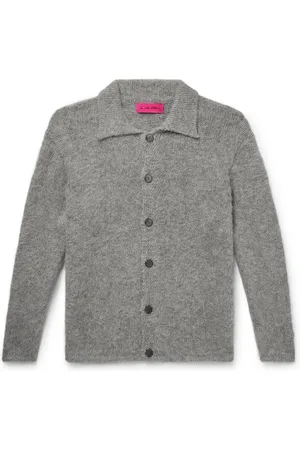 THE ELDER STATESMAN Thistle Alpaca-Blend Cardigan
