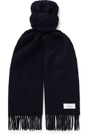 Mr P. Logo-Appliquéd Fringed Cashmere Scarf