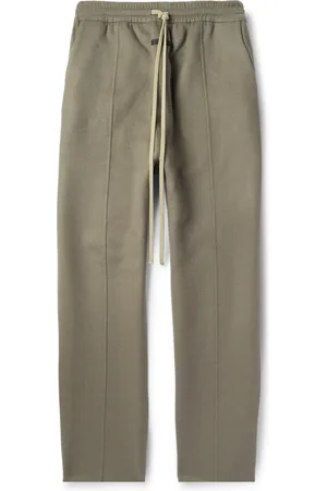 FEAR OF GOD Forum Straight-Leg Logo-Appliquéd Wool and Cashmere-Blend Drawstring Trousers