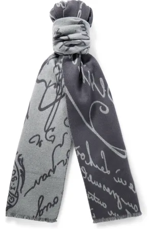 Berluti Scritto Wool-Jacquard Scarf
