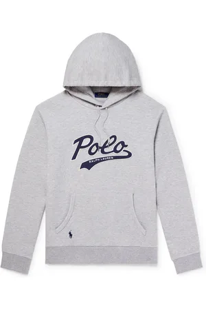 Ralph Lauren Logo-Appliquéd Embroidered Cotton-Jersey Hoodie