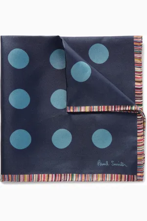 Paul Smith Striped Polka-Dot Silk-Twill Pocket Square