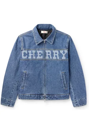 CHERRY LOS ANGELES Logo-Print Denim Blouson Jacket