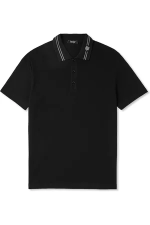 VERSACE Medusa Embroidered Cotton-Piqué Polo Shirt