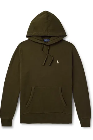 Ralph Lauren Logo-Embroidered Cotton-Jersey Hoodie
