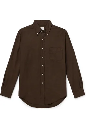 ORSLOW Button-Down Collar Cotton and Lyocell-Blend Flannel Shirt