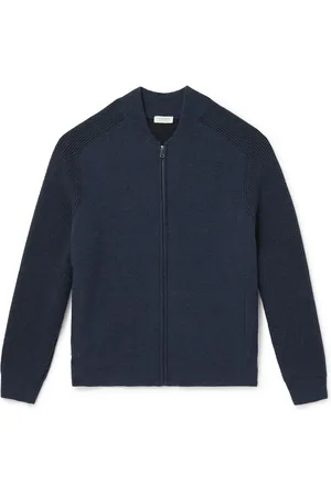 Sunspel Ribbed Wool Bomber Jacket