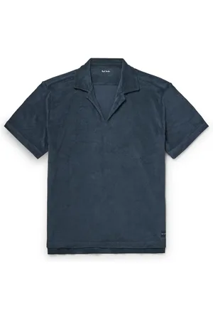 Paul Smith Webbing-Trimmed Cotton-Blend Terry Polo Shirt