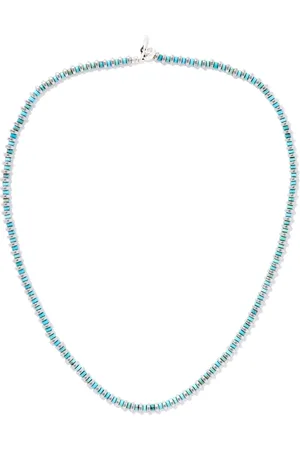 Mikia Silver, Hematite and Turquoise Necklace