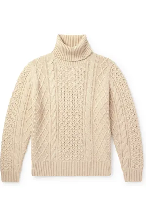NILI LOTAN Cable-Knit Rollneck Sweater