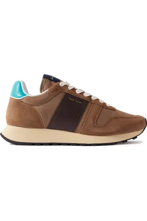 Paul Smith Colour-Block Suede and Leather-Trimmed Shell Sneakers