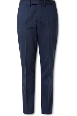 Mr P. Phillip Slim-Fit Straight-Leg Pleated Wool-Blend Suit Trousers