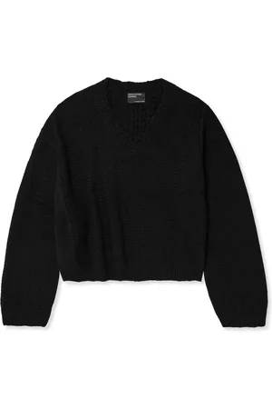ENFANTS RICHES DEPRIMES Asymmetric Cashmere-Jacquard Sweater