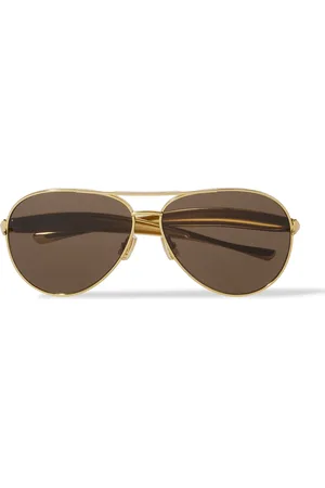 Bottega Veneta Sardine Aviator-Style -Tone Sunglasses