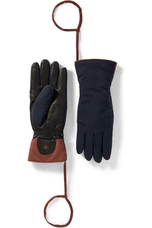 Loro Piana Leather-Trimmed Ski Gloves