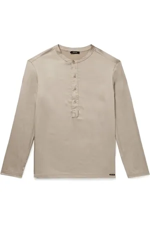 Tom Ford Stretch-Silk Satin Henley Pyjama Top
