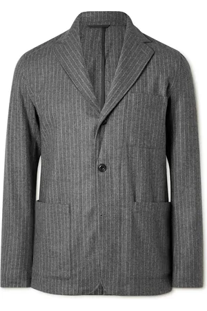 HARTFORD Jonny Unstructured Pinstriped Virgin Wool-Blend Suit Jacket
