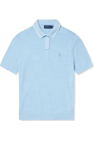 Ralph Lauren Logo-Embroidered Cotton and Linen-Blend Polo Shirt
