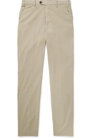 CANALI Garment-Dyed Stretch-Lyocell and Cotton-Blend Trousers
