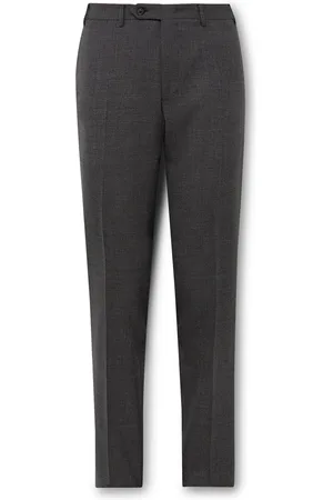 CANALI Slim-Fit Prince of Wales Checked Super 160s Wool Suit Trousers