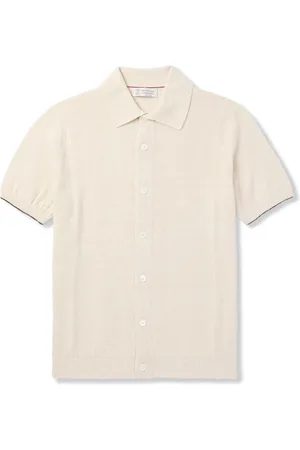 Brunello Cucinelli Striped Linen and Cotton-Blend Shirt