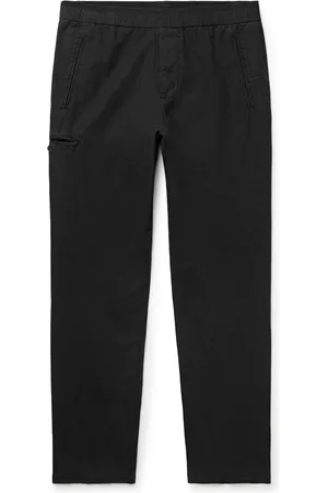 James Perse Tapered Garment-Dyed Cotton and Hemp-Blend Trousers