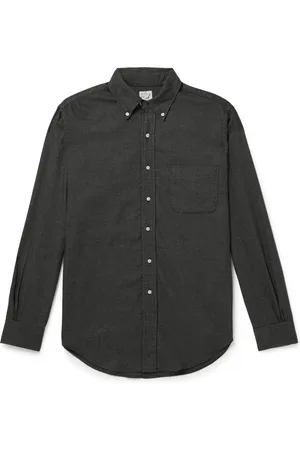 ORSLOW Button-Down Collar Cotton and Lyocell-Blend Flannel Shirt