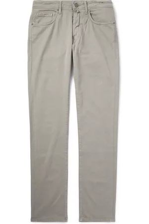 Incotex Blue Division Slim-Fit Straight-Leg Stretch-Cotton Gabardine Trousers