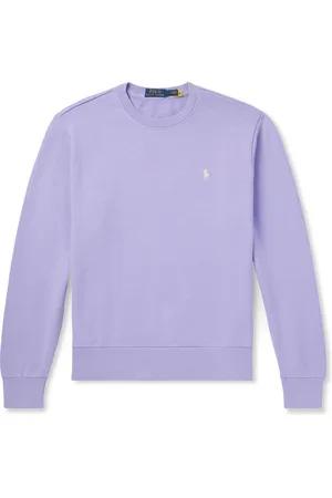 Ralph Lauren Logo-Embroidered Cotton-Jersey Sweatshirt