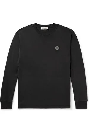 Stone Island Logo-Appliquéd Garment-Dyed Cotton-Jersey T-Shirt
