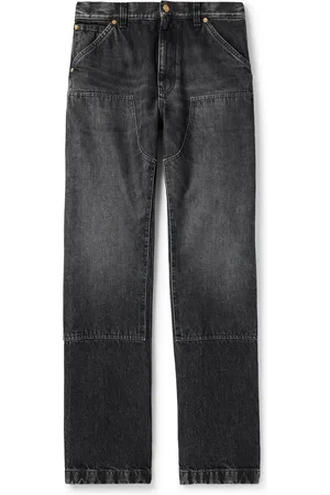 VERSACE Embellished Straight-Leg Jeans