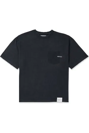 NEIGHBORHOOD Savage Distressed Logo-Print Cotton-Jersey T-Shirt