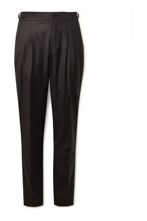 Mr P. Steve Tapered Pleated Wool-Twill Suit Trousers