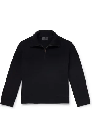 NILI LOTAN Axel Wool Half-Zip Sweater