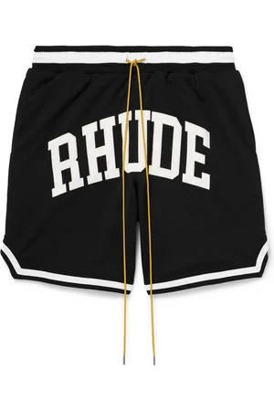 Rhude Logo-Appliquéd Mesh Drawstring Shorts