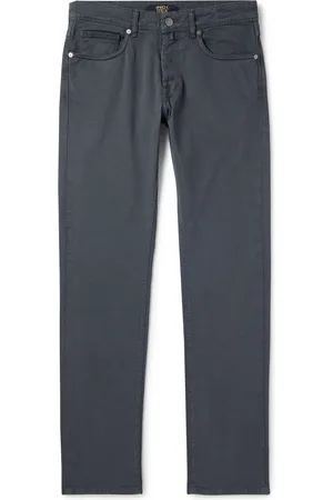 Incotex Division Slim-Fit Straight-Leg Stretch-Cotton Gabardine Trousers