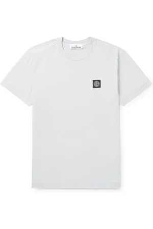Stone Island Logo-Appliquéd Garment-Dyed Cotton-Jersey T-Shirt
