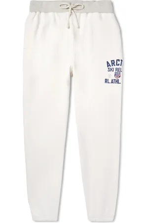 Ralph Lauren Tapered Logo-Appliquéd Printed Cotton-Blend Jersey Sweatpants