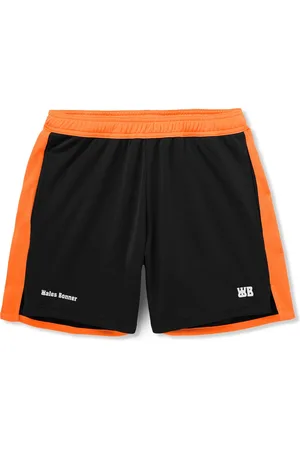 WALES BONNER Straight-Leg Logo-Appliquéd Two-Tone Tech-Jersey Shorts